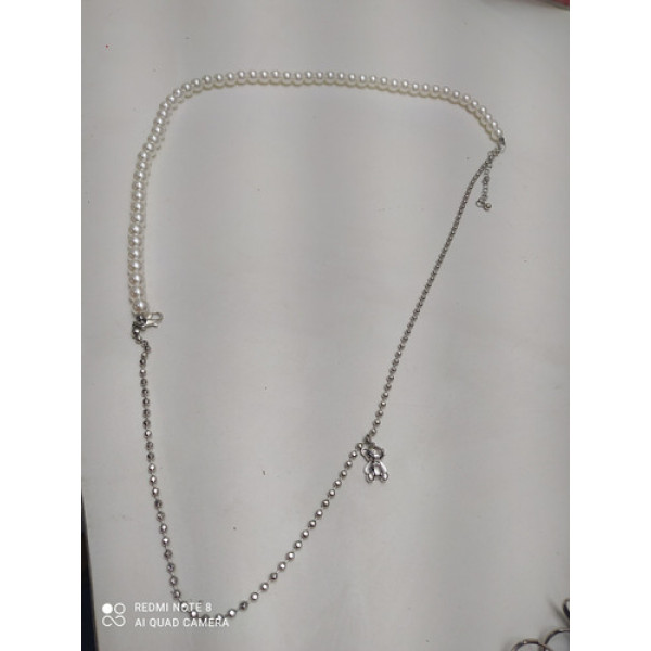 Colar De Pérola Branco 