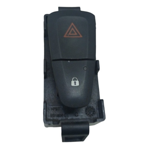 Botão Pisca Alerta Trava Renault Logan 2014 2019 Preto