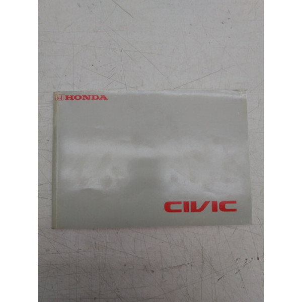 Manual Civic Lx 1.7 16v 2000/2003 Em Branco 