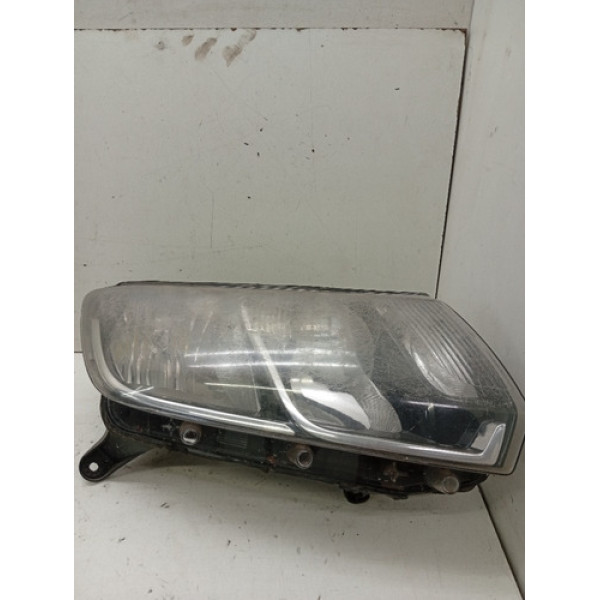 Farol Direito Renault Logan 2015 2019 Lente Riscada