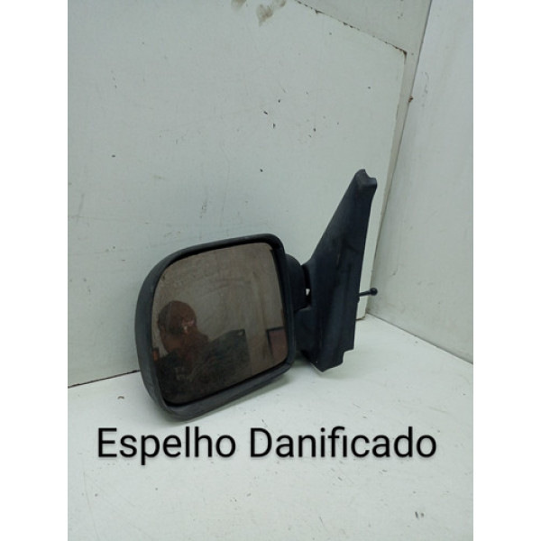 Retrovisor Manual Esquerdo Kangoo 2002 Espelho Danificado 