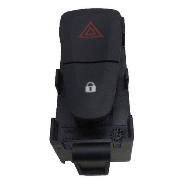 Botão Pisca Alerta Trava Renault Logan 2014 2015 Preto
