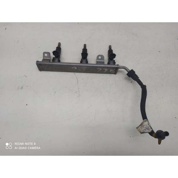 Flauta Com Bicos Injetor Renault Logan 1.0 2017 3ccc  Ri17